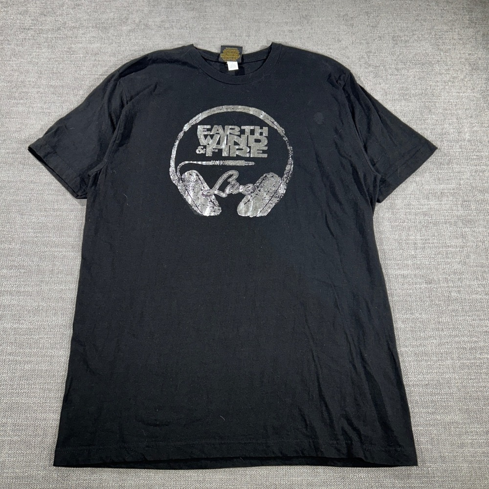 Earth‎ Wind & Fire Chicago 2009 Summer Tour T-Shirt Mens Large Black Excellent